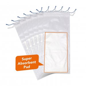 CareBag Men's Urinal Bag w/Super Absorb Pad Box/20