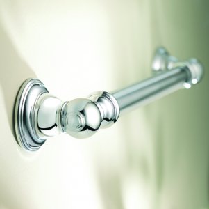 Moen Kingsley Brushed Nickel Grab Bar  1.25  x 18