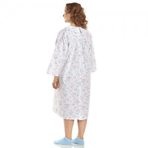 Flannelette Patient Gown Women Small-Medium  Pink/Blue Floral
