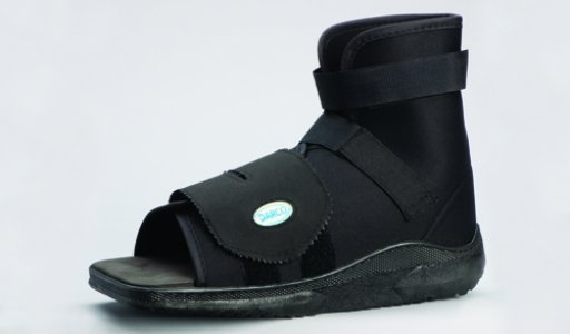 Slimline Cast Boot  Black Square-Toe  Adult  X-Lge