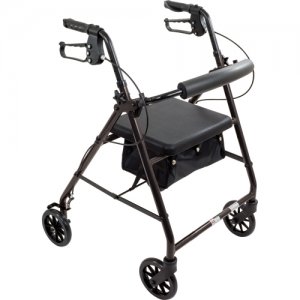 Aluminum Rollator w/Loop Brake Black  4-Wheel