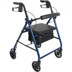 Aluminum Rollator w/Loop Brake Blue  4-Wheel