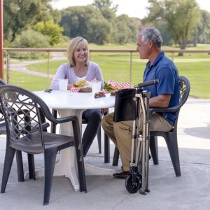 EZ Fold-N-Go Walker Black Walnut