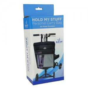 HOLD MY STUFF Personal Carry Bag for Knee Scooters Blue Jay