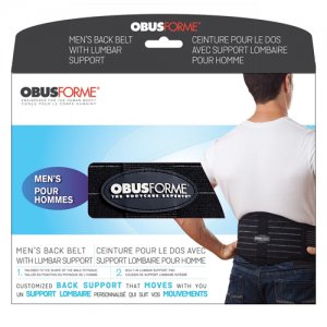Back Belt-Male Medium/Large Black  Obusforme