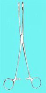Sponge Forceps Straight Serrated 9 1/2