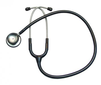 Stainless Steel Stethoscope Adult  Black