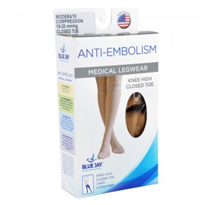 Anti-Embolism Stockings  X-Lrg 15-20mmHg  Below Knee  ClsdToe