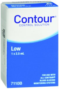 Blood Glucose Control Solution Contour   Blood Glucose Testing 2.5 mL Low Level