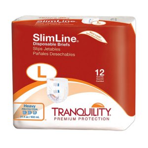 Unisex Adult Incontinence Brief Tranquility   Slimline   Large Disposable Heavy Absorbency