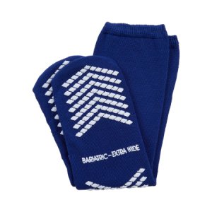 Slipper Socks McKesson Bariatric / Extra Wide Royal Blue Above the Ankle