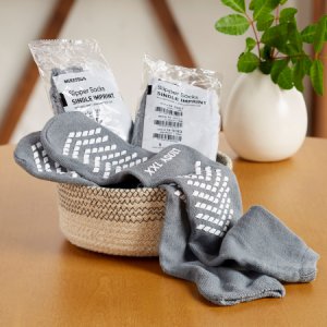 Slipper Socks McKesson 2X-Large Gray Above the Ankle