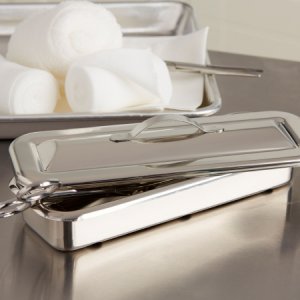 Instrument Tray McKesson Strap Handle Stainless Steel 8-1/2 X 3 X 1- 1/2 Inch