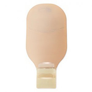 Ostomy Pouch One-Piece System 12 Inch Length Drainable Flat, Pre-Cut