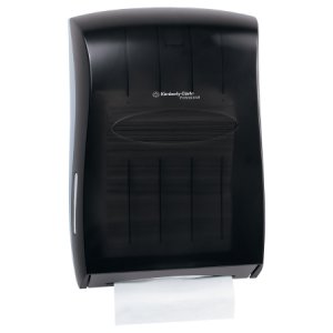 Paper Towel Dispenser K-C PROFESSIONAL Black Smoke Plastic Manual Pull Wall Mount