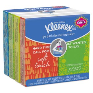 Kleenex   Pocket Pack Facial Tissue White 8-3/5 X 8-3/10 Inch 10 Count