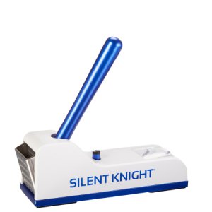 Pill Crusher Silent Knight   Hand Operated Blue / White