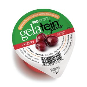 Oral Supplement Gelatein   Plus Cherry Flavor Ready to Use 4 oz. Cup