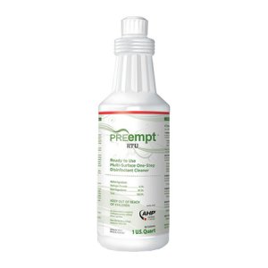 PREempt   RTU Surface Disinfectant Cleaner Peroxide Based Manual Pour Liquid 32 oz. Bottle Scented NonSterile