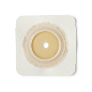 Ostomy Barrier Securi-T   Trim to Fit, Standard Wear Flexible Tape 57 mm Flange Red Code System Up to 1-3/4 Inch Opening 5 X 5 Inch