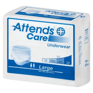 Unisex Adult Absorbent Underwear Attends   Care Pull On with Tear Away Seams Large Disposable Heavy Absorbency