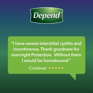 Female Adult Absorbent Underwear Depend   Night Defense   Pull On with Tear Away Seams X-Large Disposable Heavy Absorbency