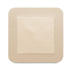 Thin Silicone Foam Dressing ComfortFoam    Border Lite 3 X 3 Inch Square Silicone Adhesive with Border Sterile