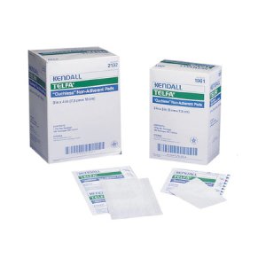 Non-Adherent Dressing Telfa    Ouchless Cotton / Mylar 3 X 8 Inch NonSterile