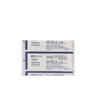 Adhesive Dressing Telfa    2 X 3 Inch Film / Cotton Rectangle White Sterile