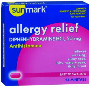 Allergy Relief sunmark   25 mg Strength Minitab 24 per Box