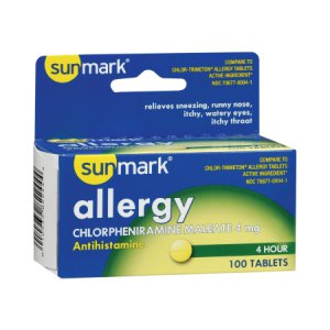 Allergy Relief sunmark   4 mg Strength Tablet 100 per Bottle
