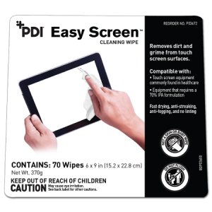 Easy Screen   Surface Cleaner Premoistened Alcohol Based Manual Pull Wipe 70 Count Canister Alcohol Scent NonSterile