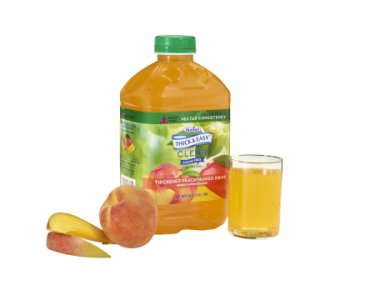 Thickened Beverage Thick & Easy   Sugar Free 46 oz. Bottle Peach Mango Flavor Ready to Use Nectar Consistency