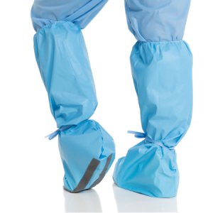 Boot Cover Hi Guard   One Size Fits Most Knee High Nonskid Sole Blue NonSterile