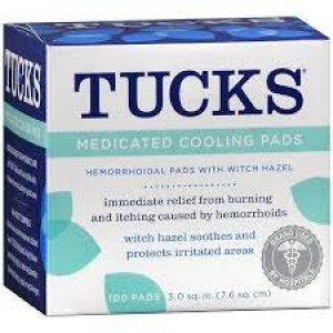 Hemorrhoid Relief Tucks   Pad 100 per Box
