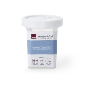 Drugs of Abuse Test iCup   Dx Pro 2 10-Drug Panel with Adulterants AMP, BAR, BUP, BZO, COC, mAMP/MET, OPI300, OXY, MTD, THC (CR, OX, SG) Urine Sample 25 Tests CLIA Waived