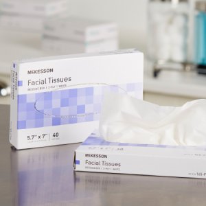 McKesson Facial Tissue White 5-7/10 X 7 Inch 40 Count