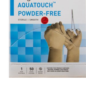 Surgical Glove McKesson Perry   Performance Plus AquaTouch    Size 6.5 Sterile Latex Standard Cuff Length Smooth Cream Not Chemo Approved