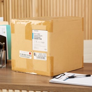 Surgical Glove McKesson Perry   Performance Plus AquaTouch    Size 6.5 Sterile Latex Standard Cuff Length Smooth Cream Not Chemo Approved