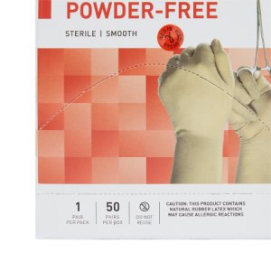 Surgical Glove McKesson Perry   Performance Plus Size 8.5 Sterile Latex Standard Cuff Length Smooth Cream Not Chemo Approved