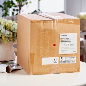 Surgical Glove McKesson Perry   Size 6.5 Sterile Latex Standard Cuff Length Smooth Brown Not Chemo Approved