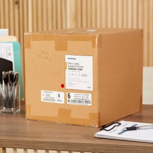 Surgical Glove McKesson Perry   Size 6 Sterile Latex Standard Cuff Length Smooth Brown Not Chemo Approved