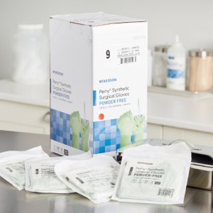 Surgical Glove McKesson Perry   Performance Plus Size 9 Sterile Polyisoprene Standard Cuff Length Smooth Green Chemo Tested