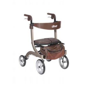 4 Wheel Rollator drive    Nitro DLX Champagne Adjustable Height / Lightweight / Folding Aluminum Frame