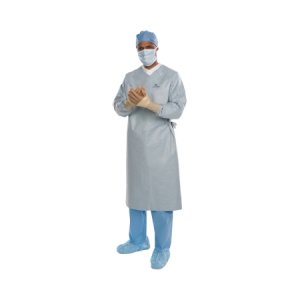 Surgical Gown with Towel Aero Chrome X-Large Silver Sterile AAMI Level 4 Disposable