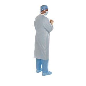 Surgical Gown with Towel Aero Chrome X-Large / X-Long Silver Sterile AAMI Level 4 Disposable