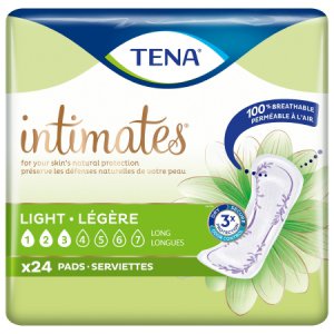 Bladder Control Pad TENA   Intimates    Ultra Thin Light Long 10 Inch Length Light Absorbency Dry-Fast Core    One Size Fits Most Adult Female Disposable