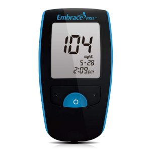 Blood Glucose Meter Embrace   5 Second Results Stores Up To 500 Results with Date and Time Auto Coding