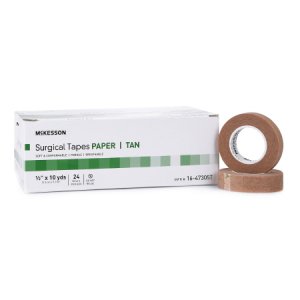 Medical Tape McKesson Air Permeable Paper 1/2 Inch X 10 Yard Tan NonSterile