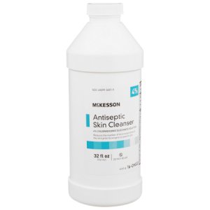 Antiseptic Skin Cleanser McKesson 32 oz. Bottle 4% Strength CHG (Chlorhexidine Gluconate) / Isopropyl Alcohol NonSterile